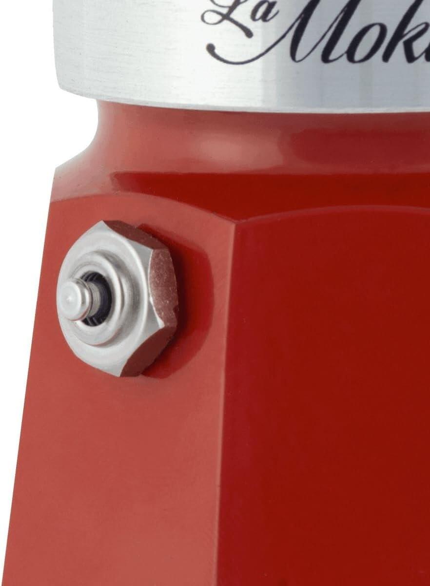 Bialetti 5650 Caffettiera da caffè Moka Express Colore Verde/Rosso/Bianco 1/2 Tazza 30 ml