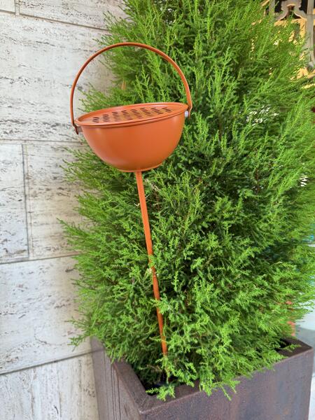 Porta zampirone in metallo color arancio