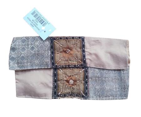 Set 6 Astucci Decorati in Tessuto Ricamato - Pochette Etniche Multiuso