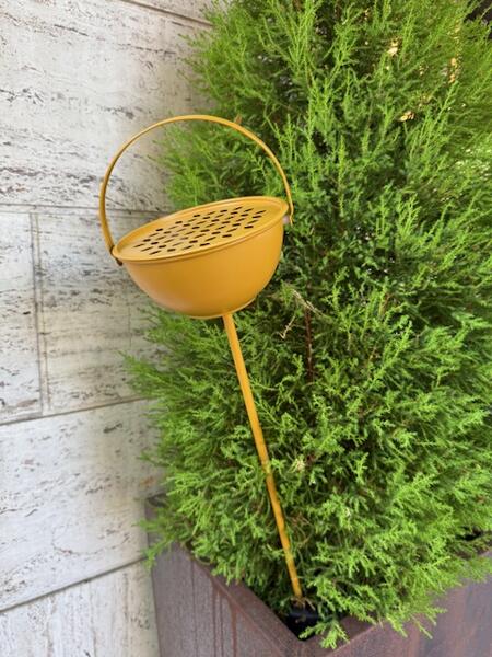 Porta zampirone in metallo color senape