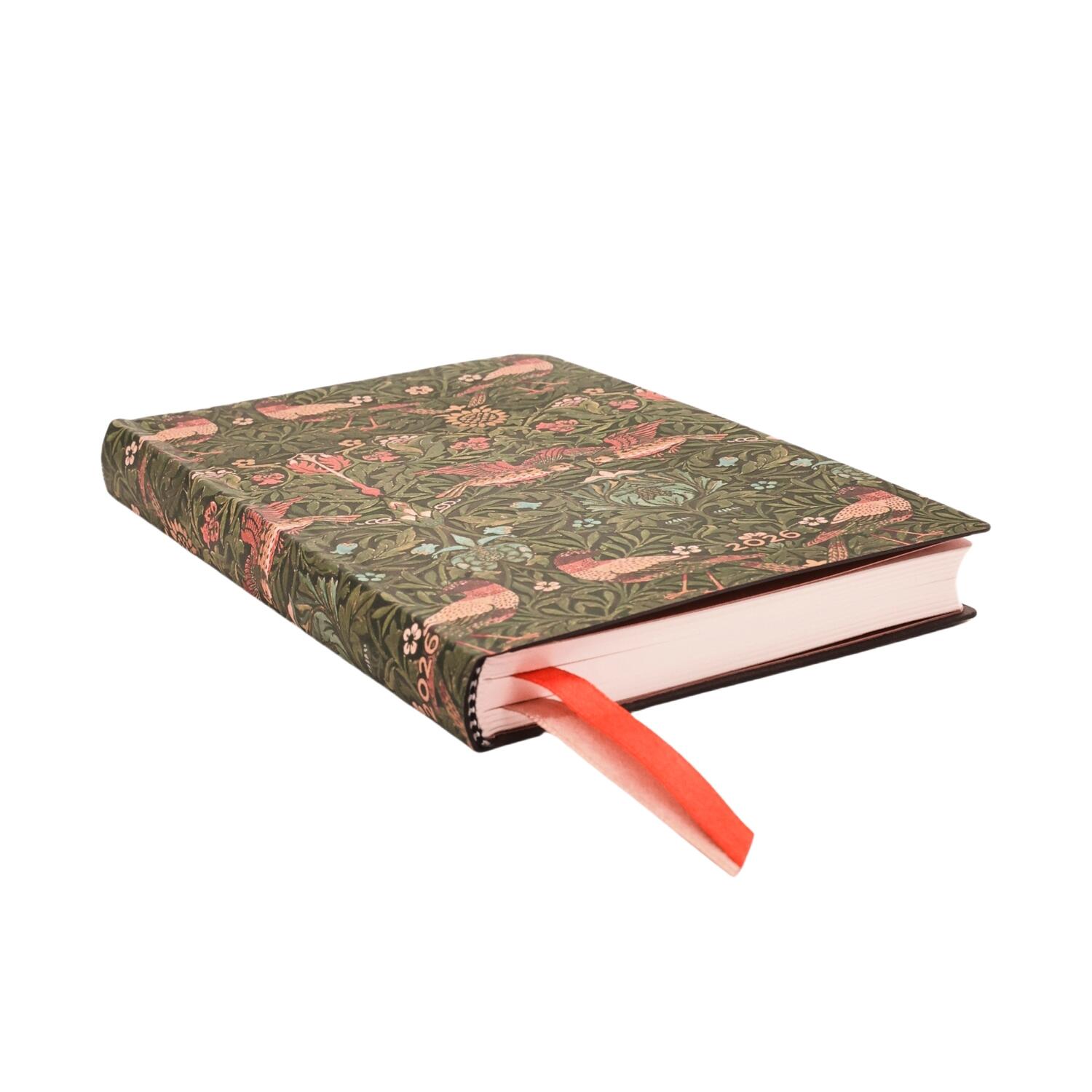Agenda settimanale 2026 Paperblanks "Morris Uccelli" – Mini Flexi