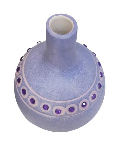 Vaso Bottiglia con Zirconi Lilla DH021004 – Finitura Satinata Made in Italy