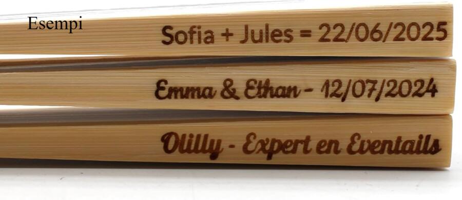 Ventagli con Incisione Personalizzata 