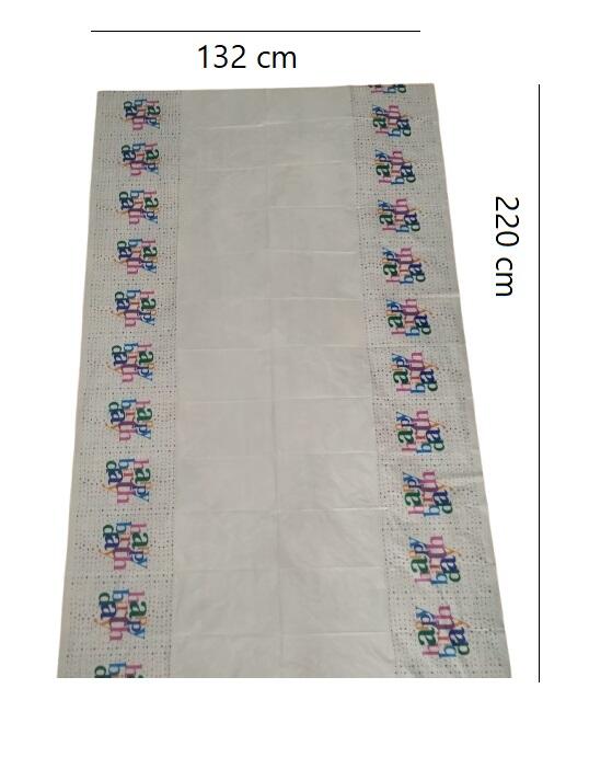 6 Tovaglie in PVC 132X220 cm – Tema Happy birthday