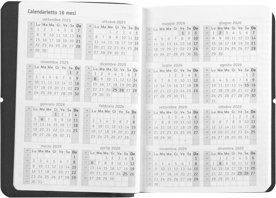 COMIX U AGENDA 16MESI DAY MINI YOURSELF OPTICAL NERO