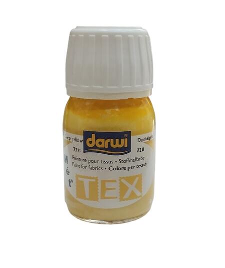 Colore per Tessuti Giallo Darwi Tex 30 ml – Pittura Permanenti per Stoffa, Lavabile e Brillante