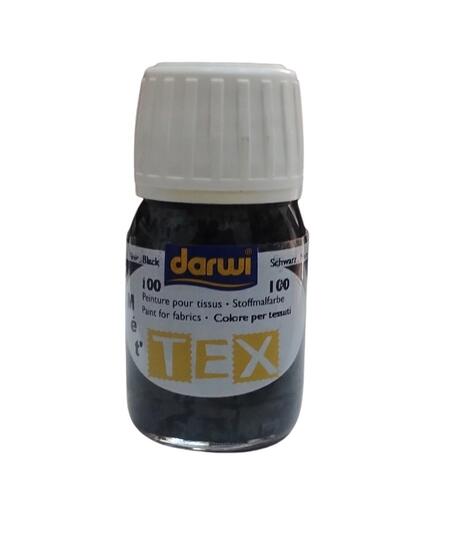 Colore per Tessuti Nero Darwi Tex 30 ml – Pittura Permanenti per Stoffa, Lavabile e Brillante