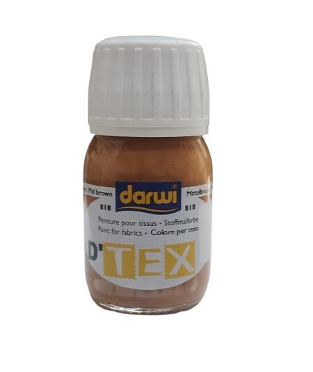 Colore per Tessuti Marrone Darwi Tex 30 ml – Pittura Permanenti per Stoffa, Lavabile e Brillante
