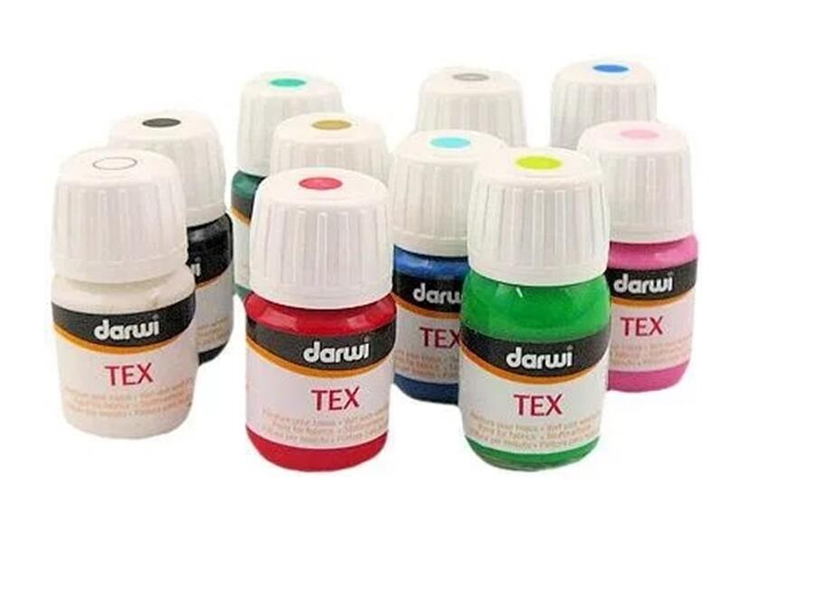Colore per Tessuti Perlato Darwi Tex 30 ml – Pittura Permanenti per Stoffa, Lavabile e Brillante