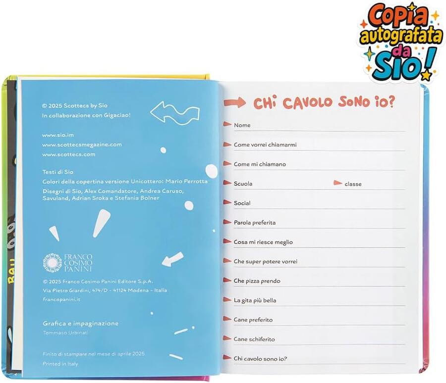 COMIX Scottecs by Sio - Agenda Scolastica 16 Mesi BLACK
