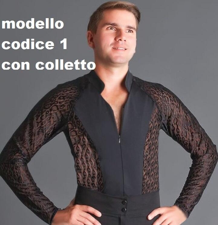 U705 MEN'S ELASTIC FABRIC DANCE BODY SHIRT