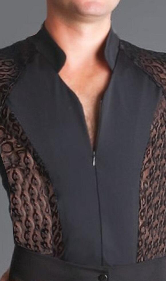 U705 MEN'S ELASTIC FABRIC DANCE BODY SHIRT