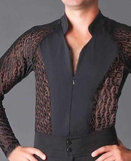 U705 MEN'S ELASTIC FABRIC DANCE BODY SHIRT