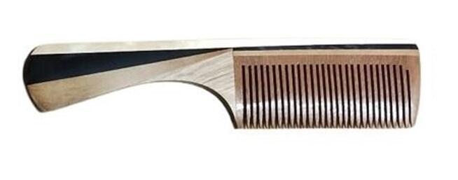 Set 2 Pettini Etnici Artigianali in Legno Intarsiato – Design Unico e Delicato sui Capelli 