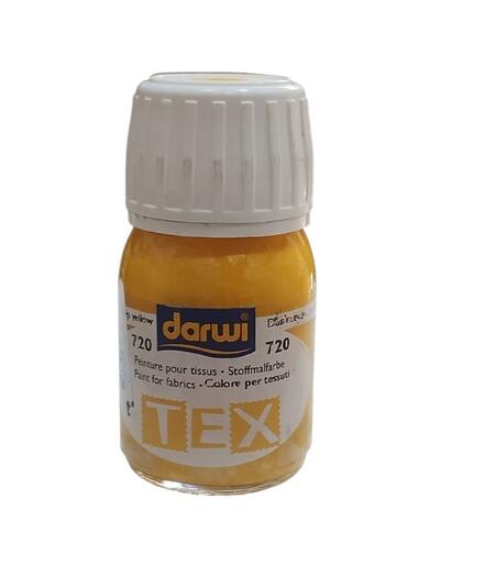 Colore per Tessuti Giallo chiaro Darwi Tex 30 ml – Pittura Permanenti per Stoffa, Lavabile e Brillante