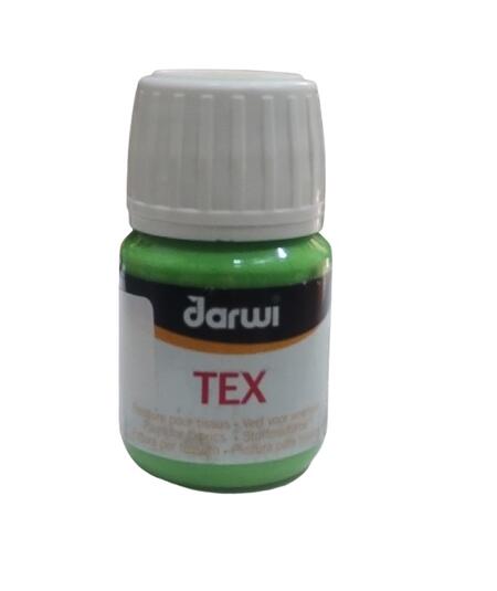 Colore per Tessuti verde Darwi Tex 30 ml – Pittura Permanenti per Stoffa, Lavabile e Brillante