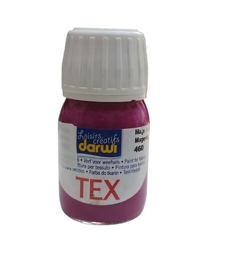 Colore per Tessuti magenta Darwi Tex 30 ml – Pittura Permanenti per Stoffa, Lavabile e Brillante