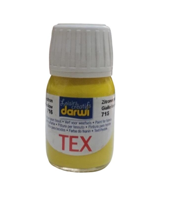 Colore per Tessuti giallo paglierino Darwi Tex 30 ml – Pittura Permanenti per Stoffa, Lavabile e Brillante