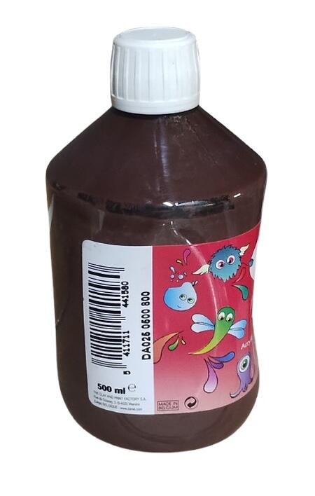 Colore Acrilico Rainbow - Bottiglia da 500 ml (Marrone) – Pittura Versatile e Brillante per Artisti e Hobby