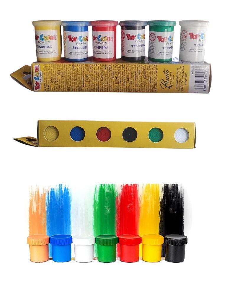Set 6 Colori Poster Toy Color – Tempera Pronta all'Uso da 25 ml 