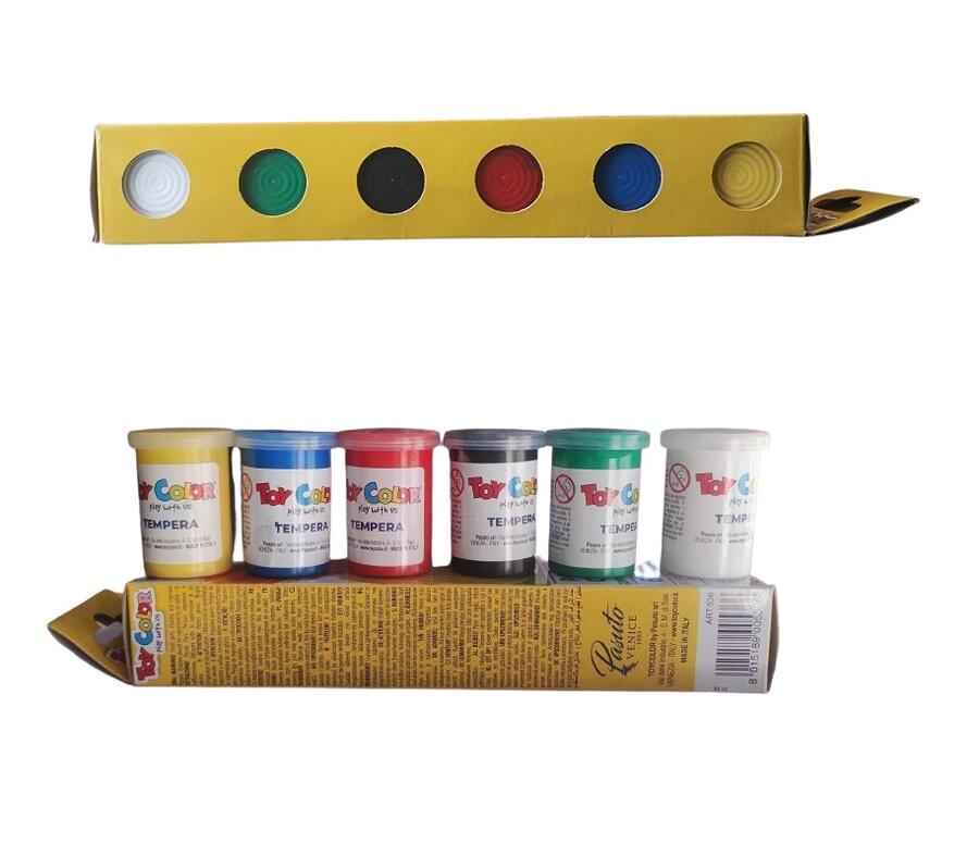 Set 6 Colori Poster Toy Color – Tempera Pronta all'Uso da 25 ml 
