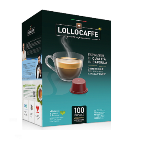 capsule compatibili lavazza blue lollo caffè nera 100pz.