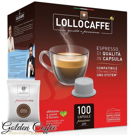 capsule compatibili uno system lollo caffè nera 100pz.