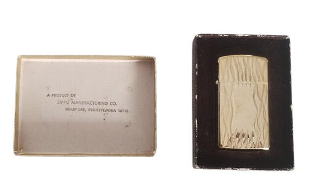 Accendino Zippo Vintage Placcato Oro con Scatola Originale – Anni ‘70/80 (Raro)