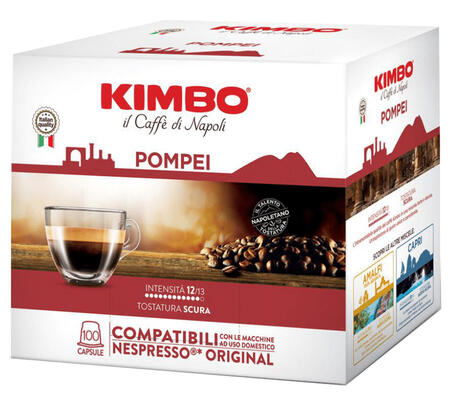 capsule compatibili nespresso Kimbo miscela Pompei 100 pz