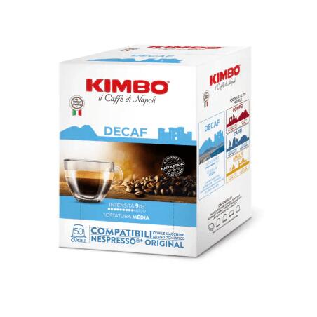 capsule compatibili nespresso Kimbo miscela Decaf 50 pz