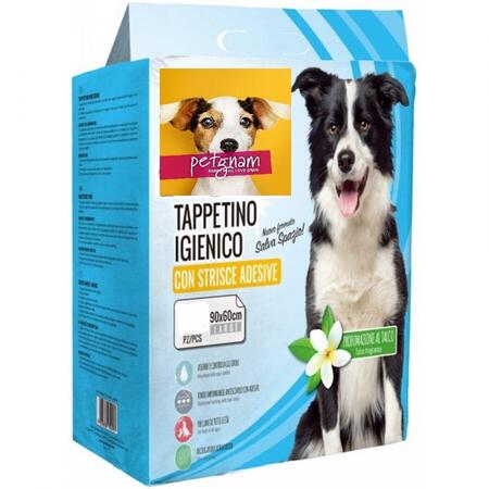 60 tappetini assorbenti 60x90 traverse per cani profumate Talco con Adesivi Per Fissarle 5 Strati
