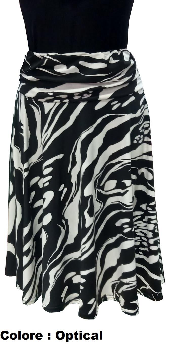 Soft skirt in various patterns with a tail inside 2-0056