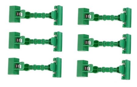 Set 6 Segnaprezzi Snodabili Verdi - Porta Cartellino Clip - Ideale Negozi / Mercati / Hobby
