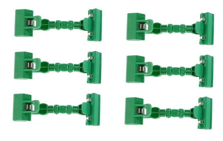 Set 6 Segnaprezzi Snodabili Verdi - Porta Cartellino Clip - Ideale Negozi / Mercati / Hobby