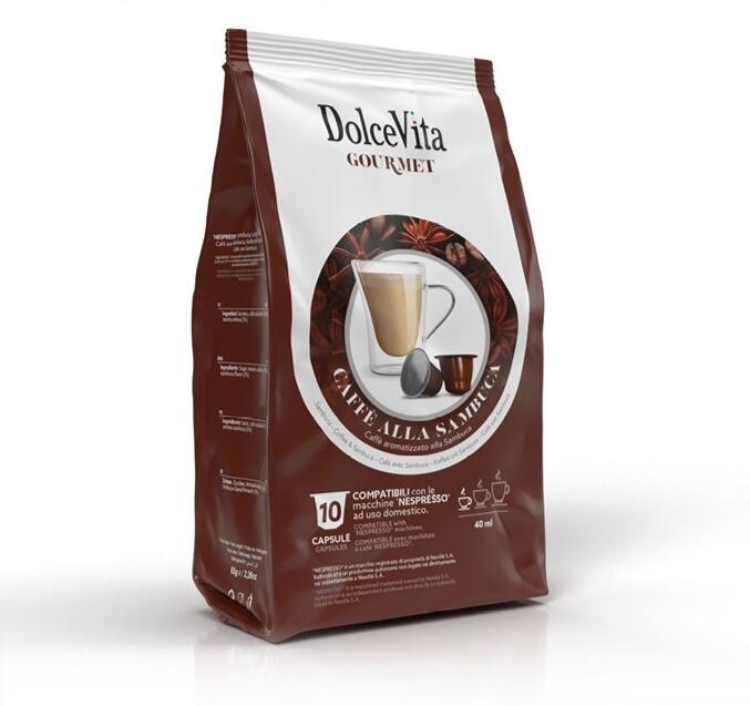caffè alla sambuca compatibile nespresso gourmet 10pz.