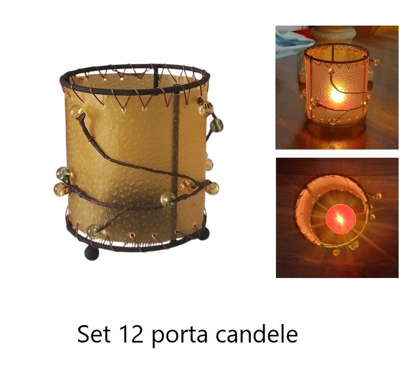 Set 12 Porta Candela Decorativi 