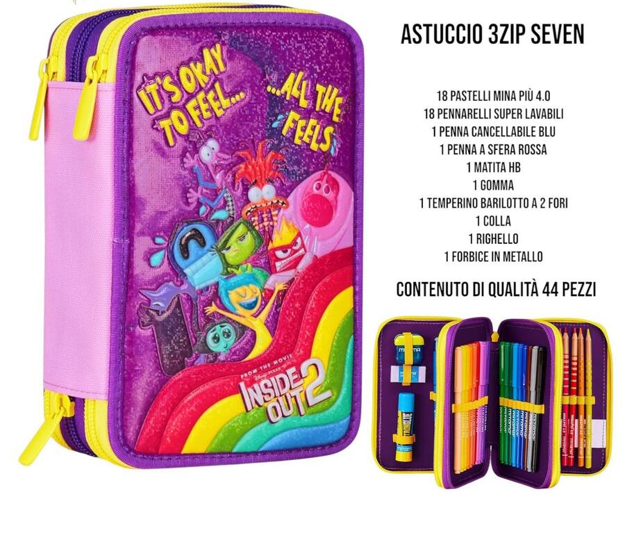 SEVEN ASTUCCIO TRE ZIP DA 44 PEZZI