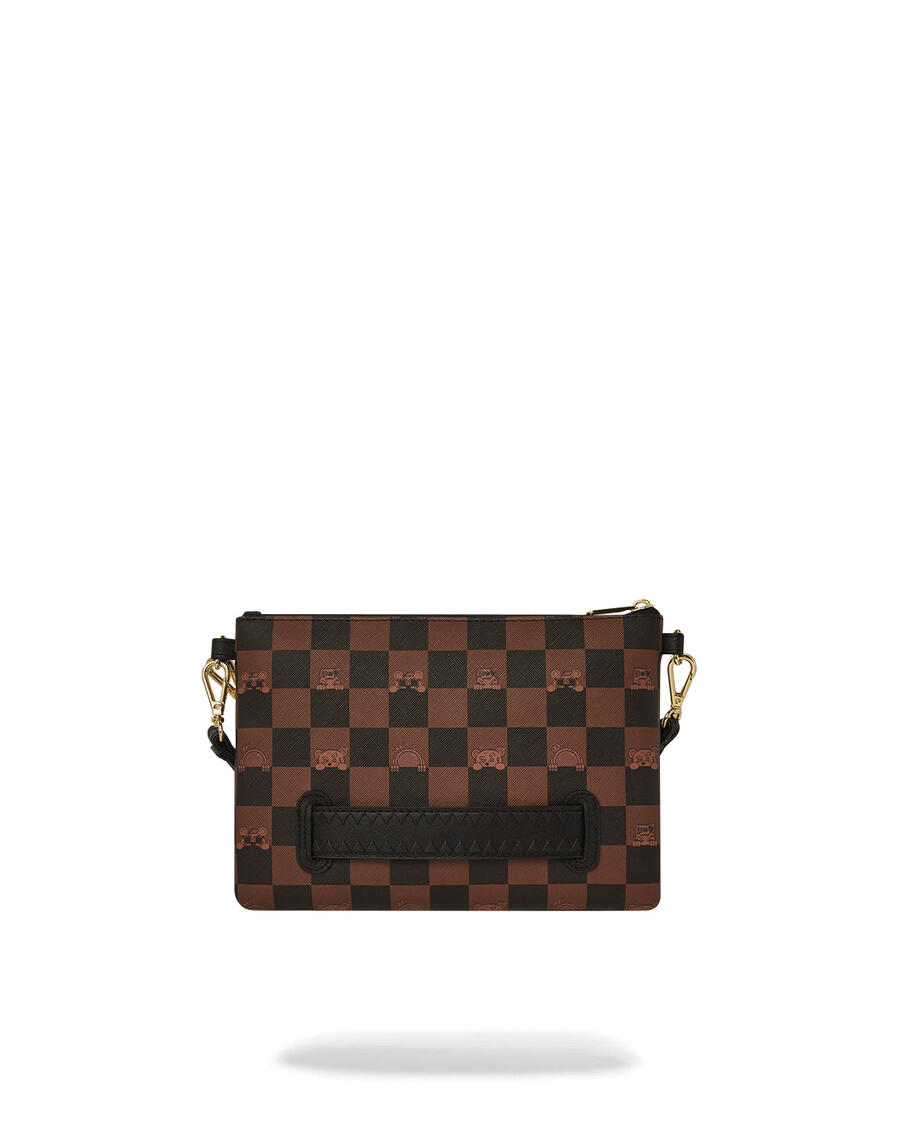 Sprayground Peeking Character Check Pouchette