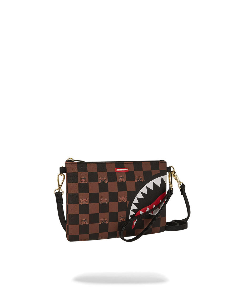 Sprayground Peeking Character Check Pouchette