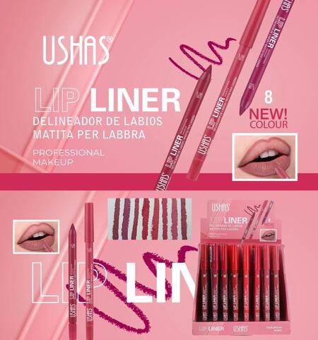 USHAS LIP LINER 8 COLORI
 [Confezione da 48 pezzi]