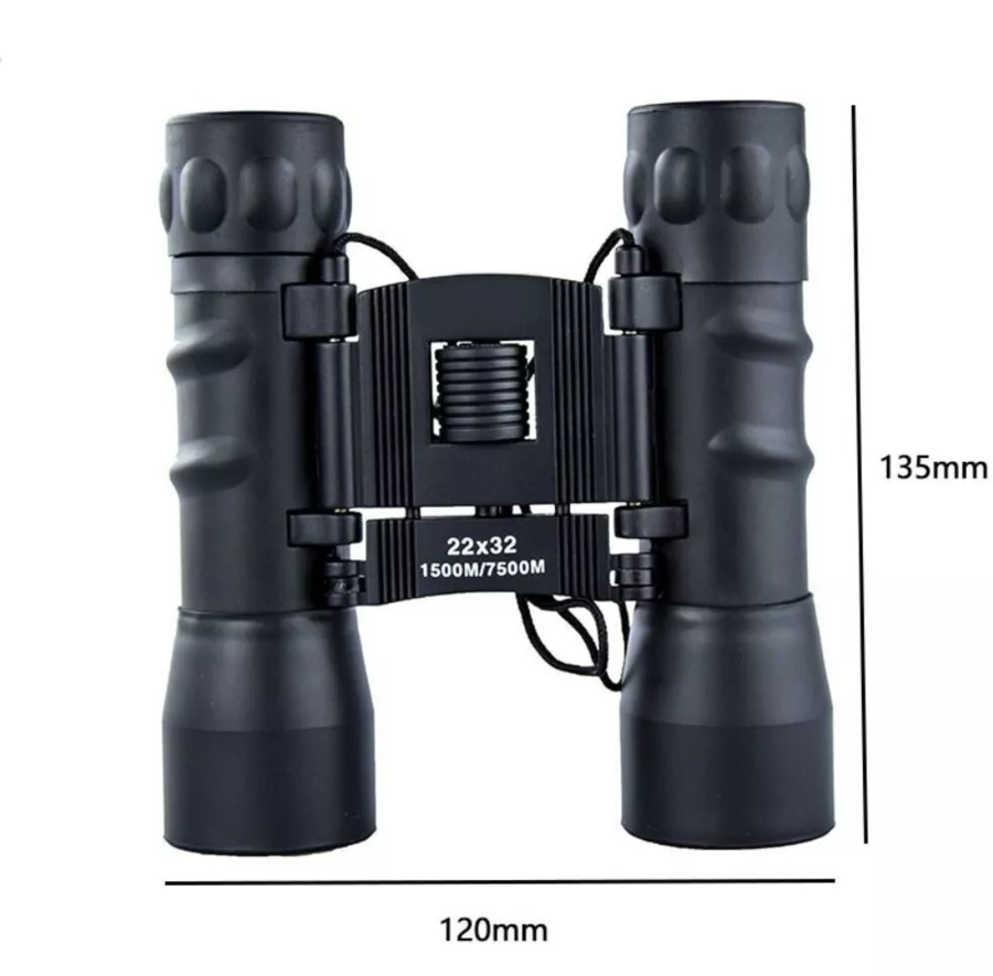 Binocolo tascabile pieghevole compatto softair zoom 22x32 mimetico militare