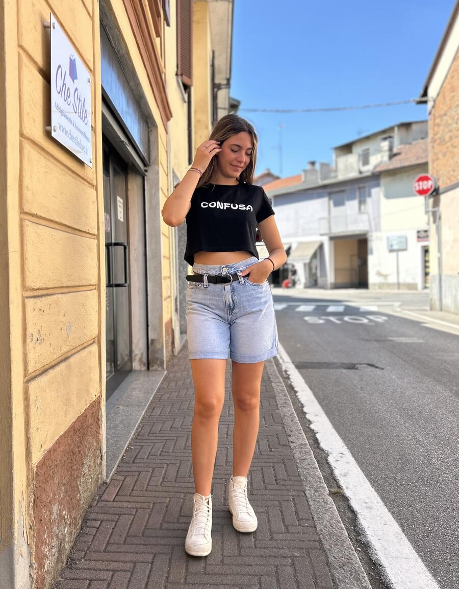 NOVITÀ Bermuda di jeans con cintura