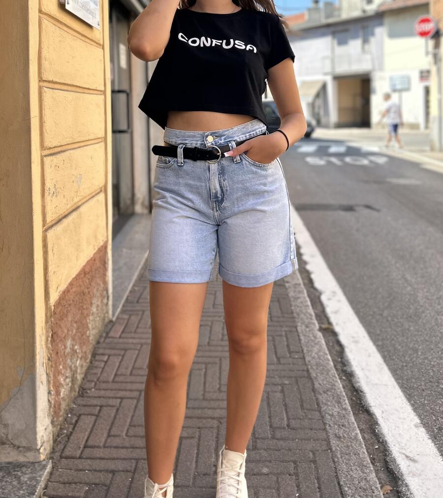 NOVITÀ Bermuda di jeans con cintura
