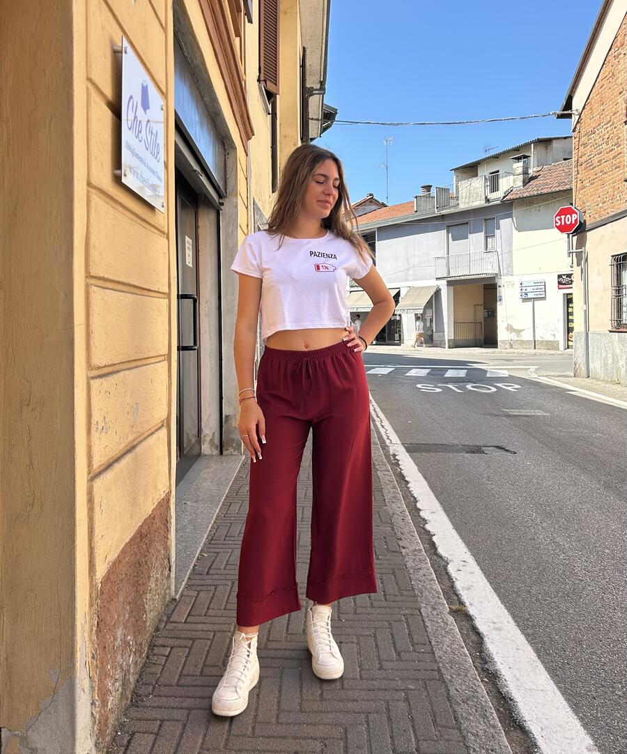 NOVITÀ Pantalone in viscosa modello cropped