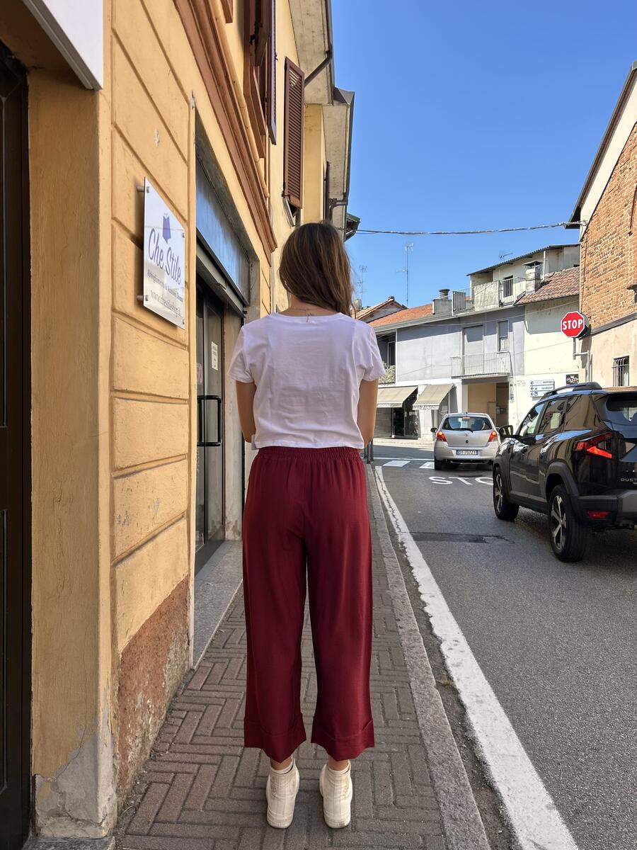NOVITÀ Pantalone in viscosa modello cropped