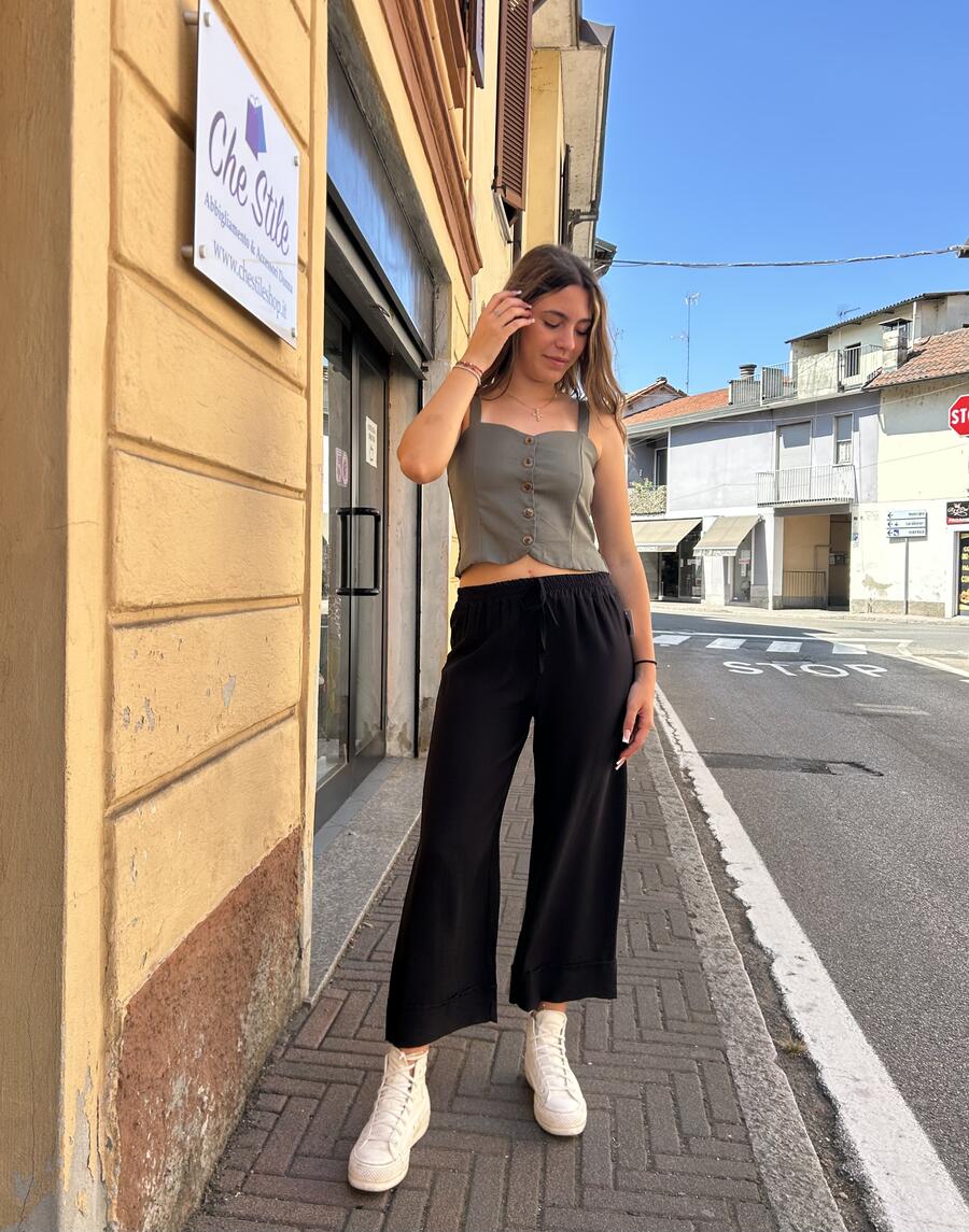 NOVITÀ Pantalone in viscosa modello cropped