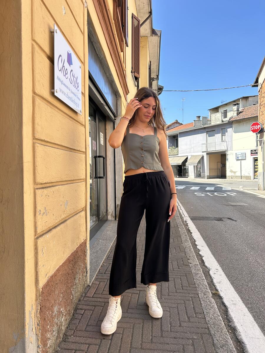 NOVITÀ Pantalone in viscosa modello cropped