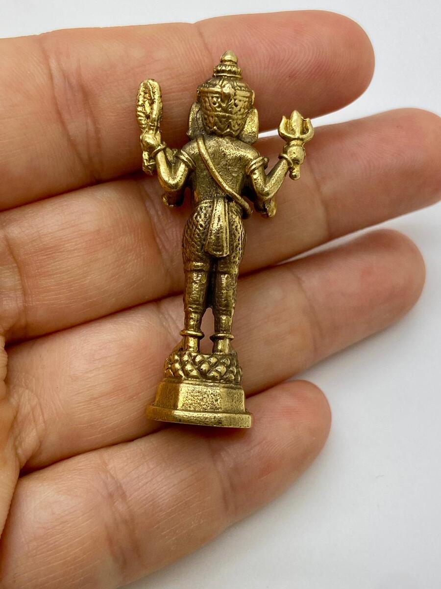 Statuina PORTAFORTUNA GANESH IMPERATORE, DISTRUGGE OSTACOLI e PORTA RICCHEZZA (con Pha Yant in OMAGGIO)