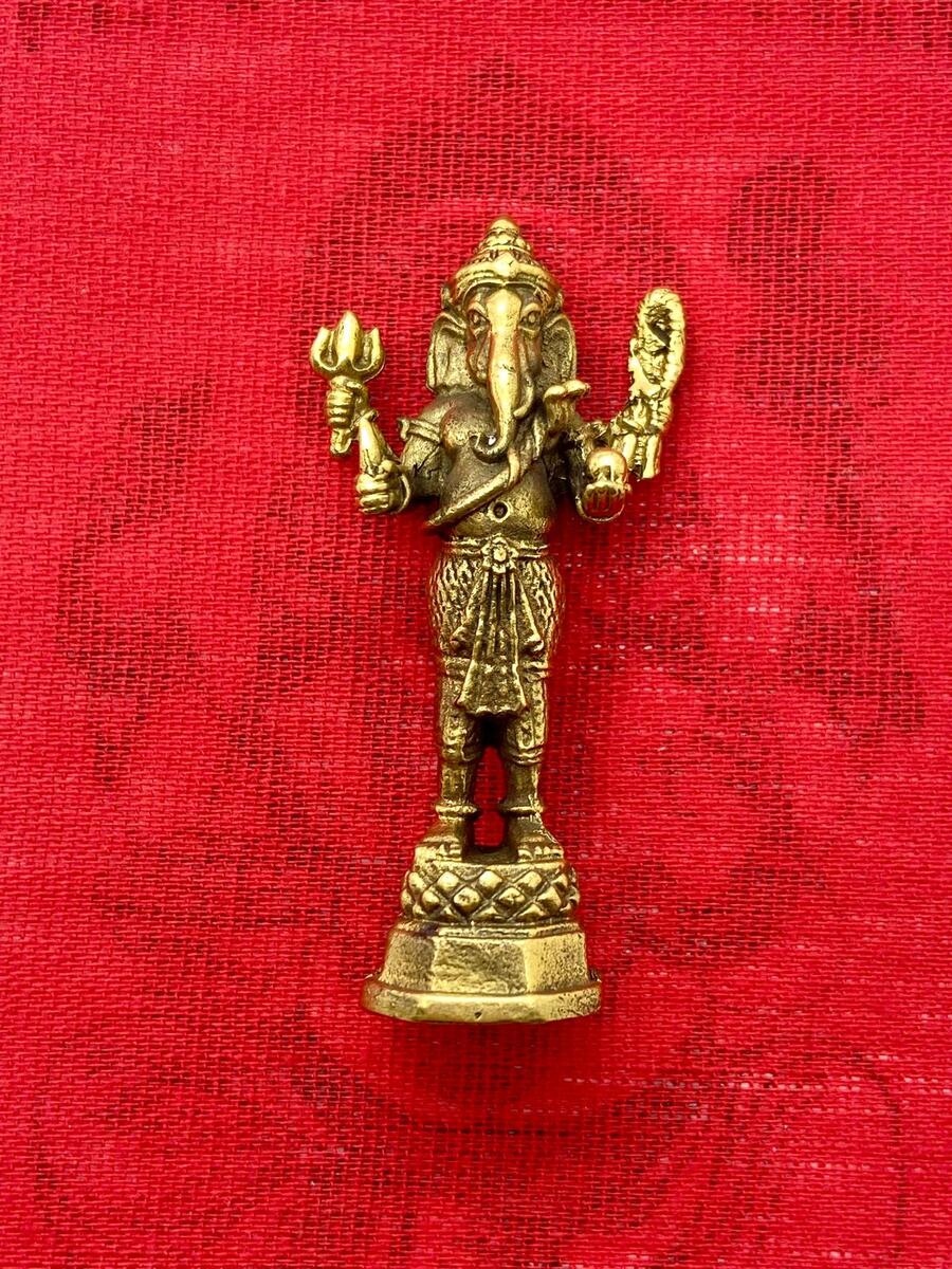 Statuina PORTAFORTUNA GANESH IMPERATORE, DISTRUGGE OSTACOLI e PORTA RICCHEZZA (con Pha Yant in OMAGGIO)