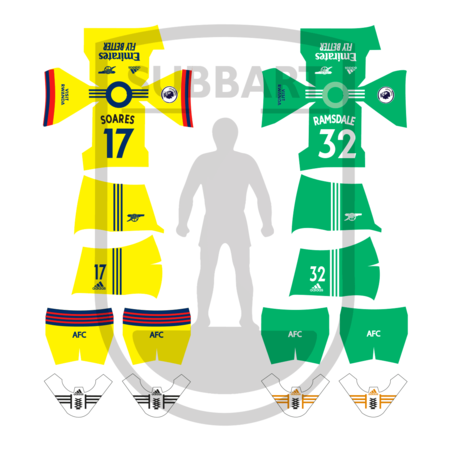 DECALS ARSENAL 2021-22 2 MAGLIA